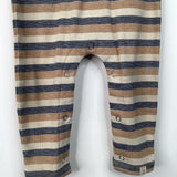 Size 3-6m: Me + Henry Brown/Blue Striped Collared Romper