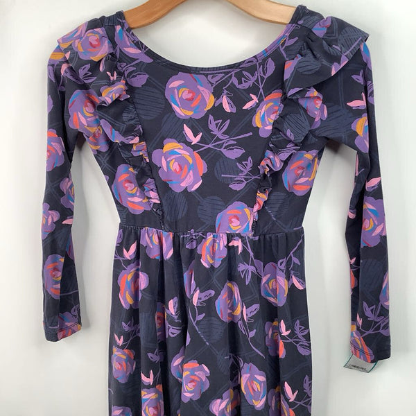 Size 10: Tea Purple Floral Long Sleeve Dress