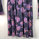 Size 10: Tea Purple Floral Long Sleeve Dress