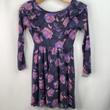 Size 10: Tea Purple Floral Long Sleeve Dress