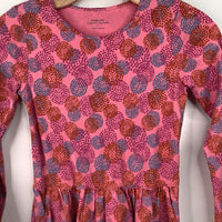 Size 10-12: Garnet Hill Pink/Blue/Orange Polka Dot Long Sleeve Dress