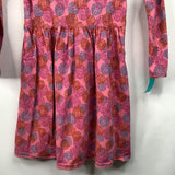 Size 10-12: Garnet Hill Pink/Blue/Orange Polka Dot Long Sleeve Dress