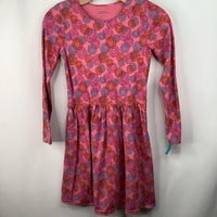 Size 10-12: Garnet Hill Pink/Blue/Orange Polka Dot Long Sleeve Dress