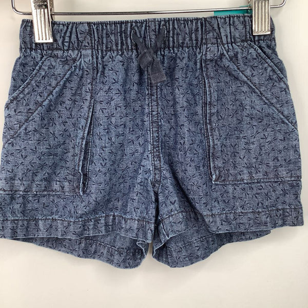 Size 4: Tea Blue Dragon Fly Print Shorts