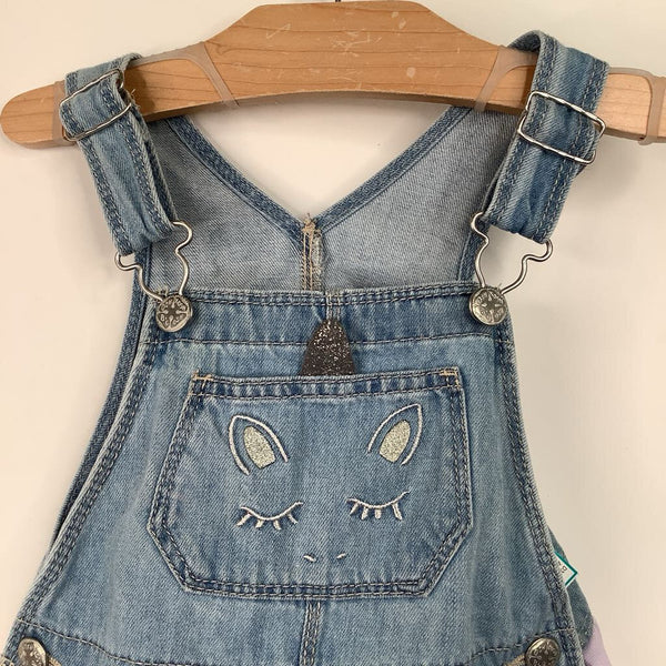 Size 4: Osh Kosh B'Gosh Blue/Purple Unicorn Overall Dress