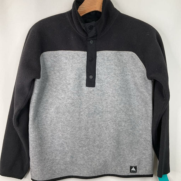 Size 10: Burton Grey/Black Fleece Coat