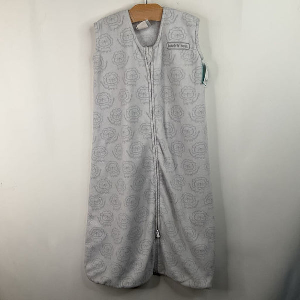 Size M: Halo White/Grey Lions Fleece Sleepsack