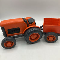 Green Toys Orange Tractor w/ Trailer