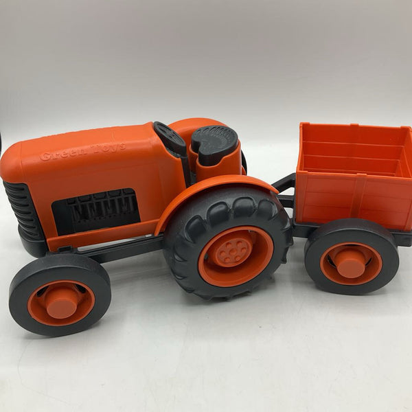 Green Toys Orange Tractor w/ Trailer