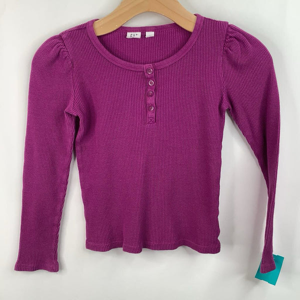 Size 8: Gap Purple Waffle Textured Long Sleeve Shirt
