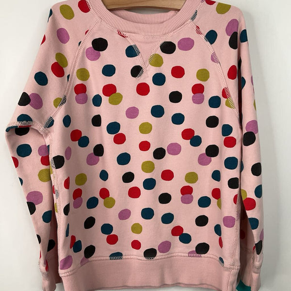 Size 6-7 (120): Hanna Andersson Pink/Colorful Polka Dots Sweater