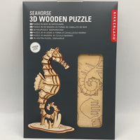 Kikkerland Seahorse Wooden 3D Puzzle
