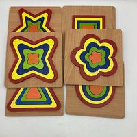 Bigshu Small Wooden 6pc Puzzle Set