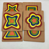 Bigshu Small Wooden 6pc Puzzle Set
