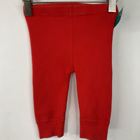 Size 3-6m (60): Hanna Andersson Red Ribbed Legging Pants