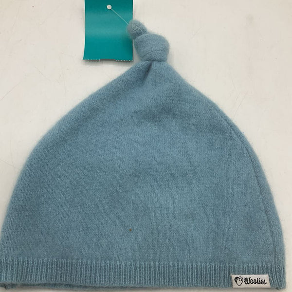 Size S: Woolies Blue Wool "Cashmere" Baby Hat