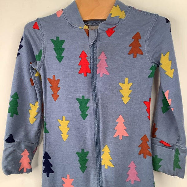 Size 3-6m (60): Hanna Andersson Blue Colorful Tree 1pc Pjs