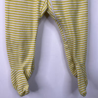 Size 6-9m: Primary Yellow White Striped 1pc Pjs