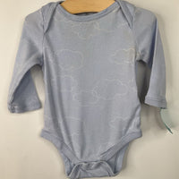 Size 3-6m: Gap Blue Clouds Long Sleeve Onesie