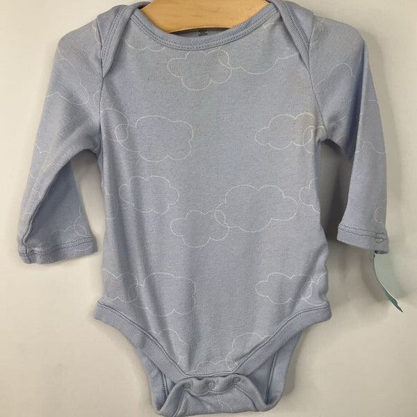 Size 3-6m: Gap Blue Clouds Long Sleeve Onesie