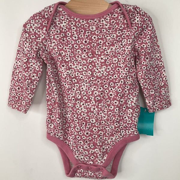 Size 3-6m: Gap Pink Floral Long Sleeve Onesie