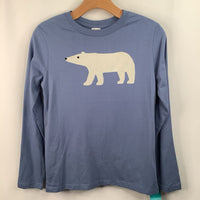 Size 10 (140): Hanna Andersson Blue Polar Bear Long Sleeve Shirt