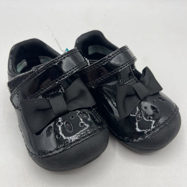 Size 3: Stride Rite Black Patent Leather Velcro Mary Janes