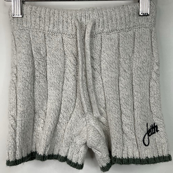 Size 2: Kith White/Green Knitted Shorts- NEW W/Tag (retails $70 )