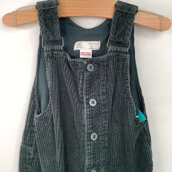 Size 18-24m: Zara Dark Green Corduroy Overalls