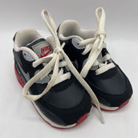 Size 4: Nike Air Max Black/Red Lace-Up Sneakers