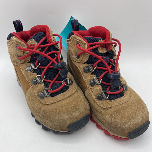 Size 10: Columbia Brown/Red/Blue Omni-Grip Toggle Strap Hiking Shoes
