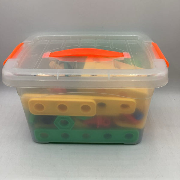 Bin Of Assorted Building Pieces