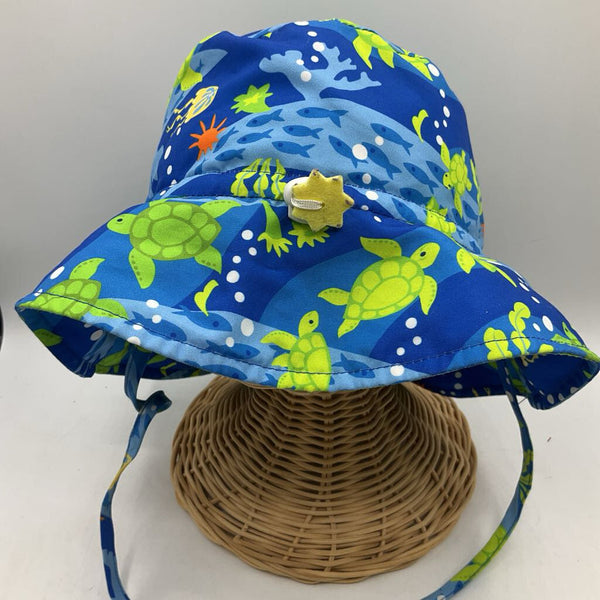 Size 2-4: I Play Blue/Green Turtles Sun Hat