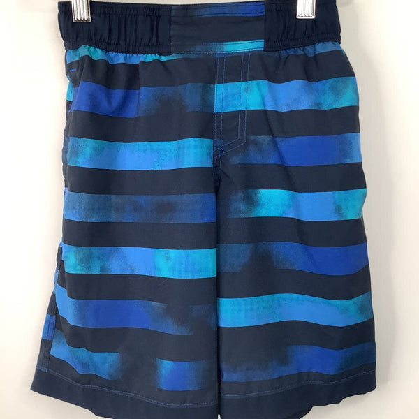 Size 8: Columbia Blue Striped Swim Trunks