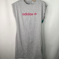 Size 10-12: Adidas Grey/Pink "Adidas" Short Sleeve Dress