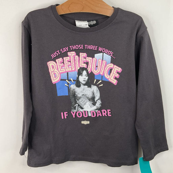 Size 6-7:Zara Grey "Beetle Juice" Long Sleeve Shirt