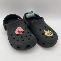 Size 10: Crocs Black Adjustable Strap Shoes