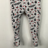 Size 12m: Coccoli Grey/Red Pine Cone Print 1pc Footy PJs