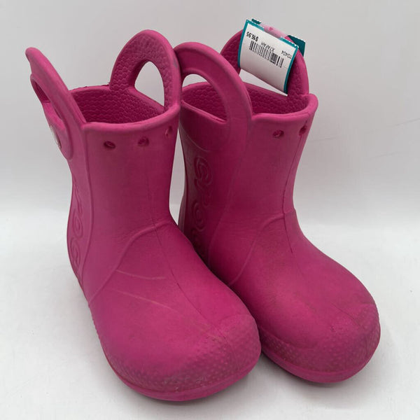 Size 6: Crocs Pink Rain Boots
