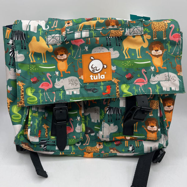 Tula Green Animal Print Back Pack