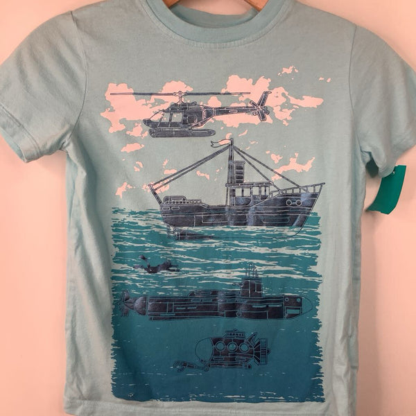 Size 8: Lands End Blue Ship T-Shirt