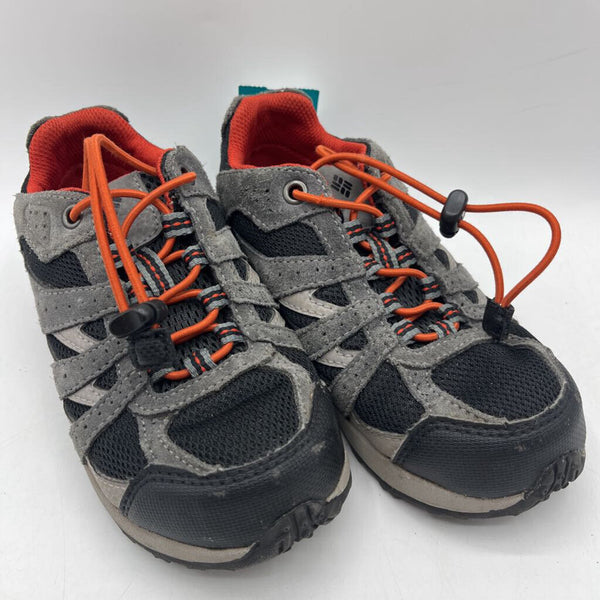 Size 13: Columbia Grey/Black/Orange Toggle Strap Sneakers