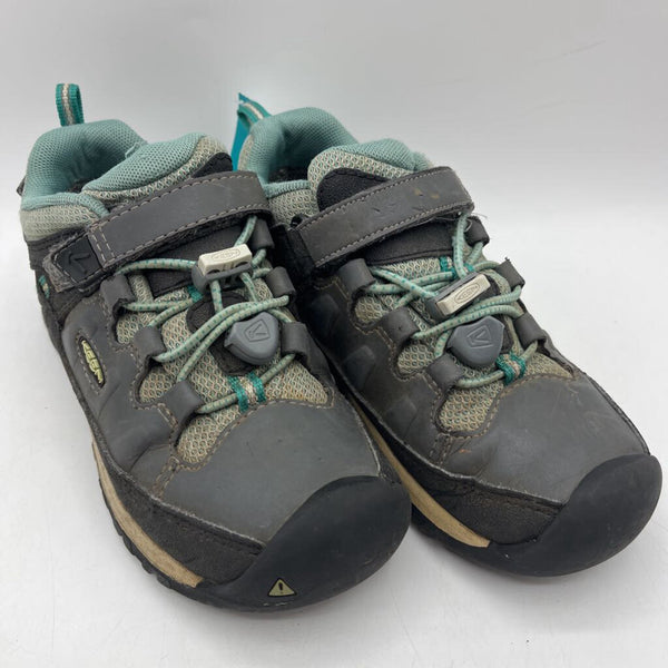 Size 13: Keen Grey/Blue Toggle/Velcro Strap Shoes