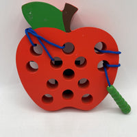 Wooden Red Lacing Apple