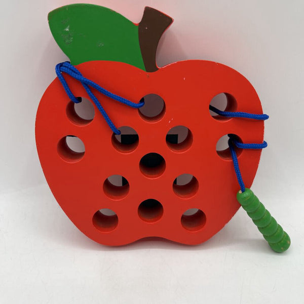 Wooden Red Lacing Apple