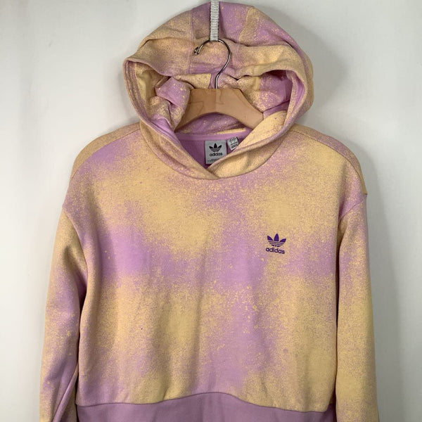 Size 12-14: Adidas Yellow/Purple Heathered Hoodie