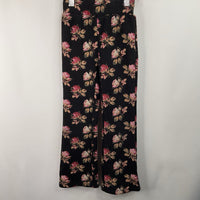 Size 6-7: Gap Black/Pink Floral Cozy Pants
