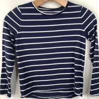Size 8: Old Navy Blue/White Striped Long Sleeve Shirt