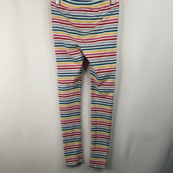 Size 10 (140): Hanna Andersson White/Colorful Striped Leggings