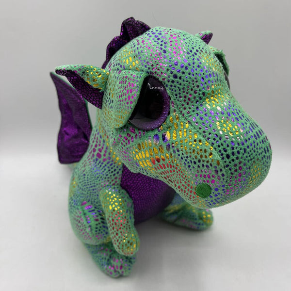 Ty Green/Purple Shimmery Dragon Plush